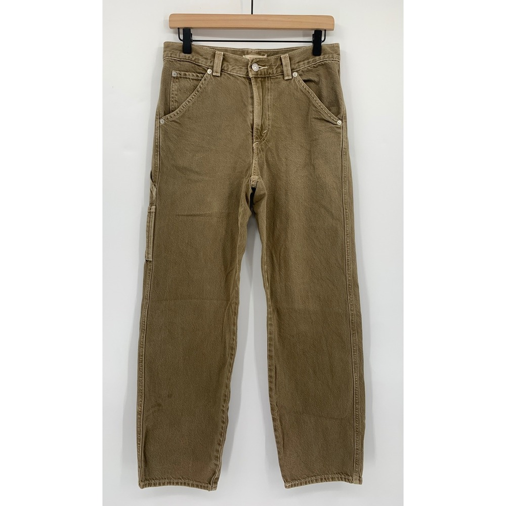 Levis Dad Utility Jeans Women 26 Brown Straight Leg Carpenter Y2K Boho Fall